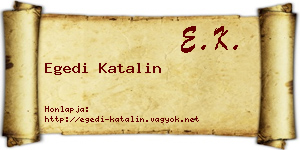 Egedi Katalin névjegykártya